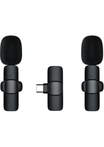 Torima 2 Adet Kablosuz Yaka Mikrofonu Typ-c 2'li Mini Mikrofon K9